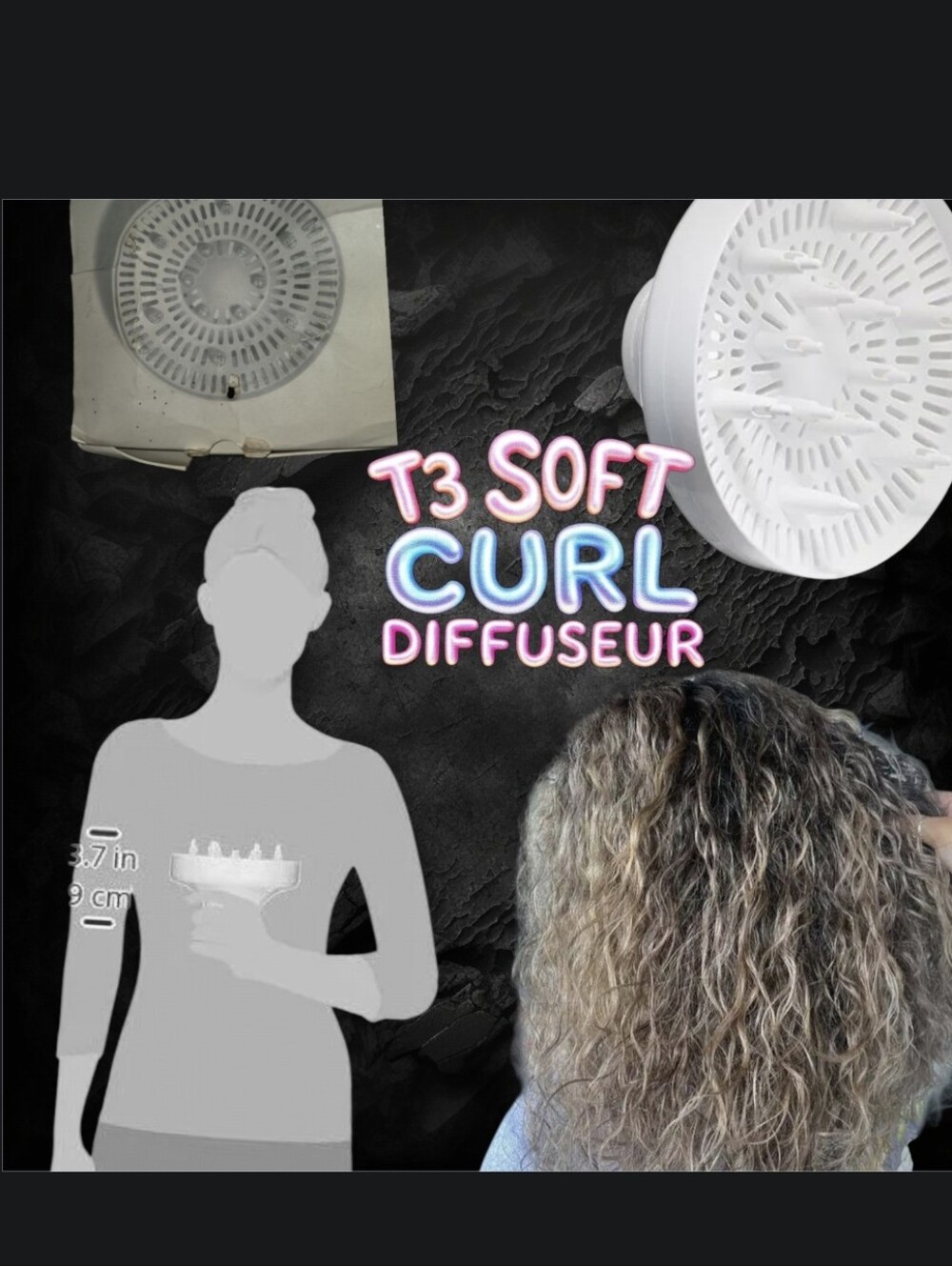 T3 Soft Curl Hair Diffuser - White